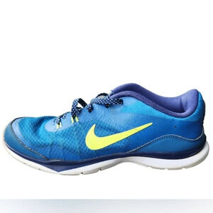 NIKE FLEX TRAINER 5 WOMAN SIZE 8 running shoes blue and green